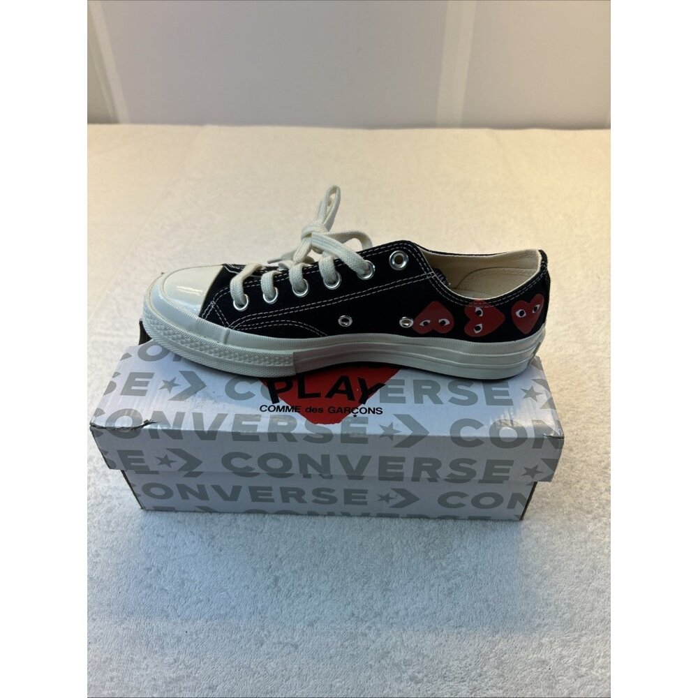 Converse COMME des GARCONS PLAY Chuck 70 Black/Red Hearts Men 6 Women 8 NEW